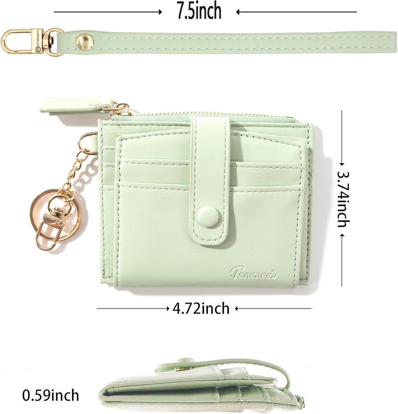 TSNSOEEO Keychain Wallet Wristlet Small Credit Card Holder Bracelet Key Chain Purse Bangle Tassel Beads Key Rings for Women - Image 2